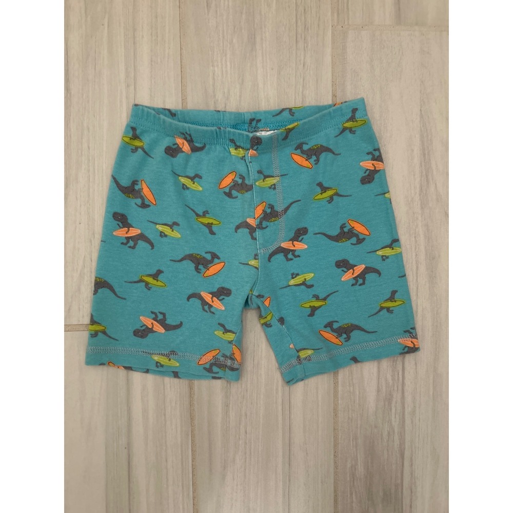 Simple Joys by Carters Boys Pajama Shorts Teal Surfing Dinosaur Print 5T Cotton